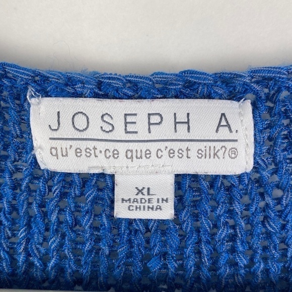 Joseph A Drop Sleeve Side Slit Knit Sweater Women's XL Blue - Picture 8 of 10